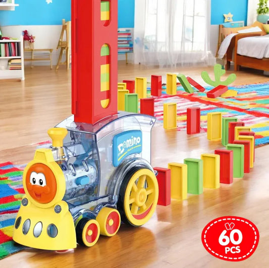 60Pcs Electric Domino Mini Train With Light & Sound