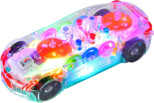 Light and Sound Transparent Electric Car Toy (Sport Car)