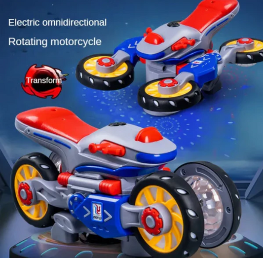 360° Rotating Motorcycle with Lightning Effect | Stop & Go Motion